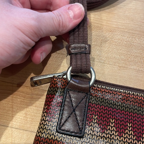 Fossil Key - Per Small Purse Multi Color with Brown Strap - Picture 12 of 14